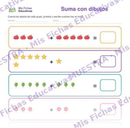 Suma con dibujos
